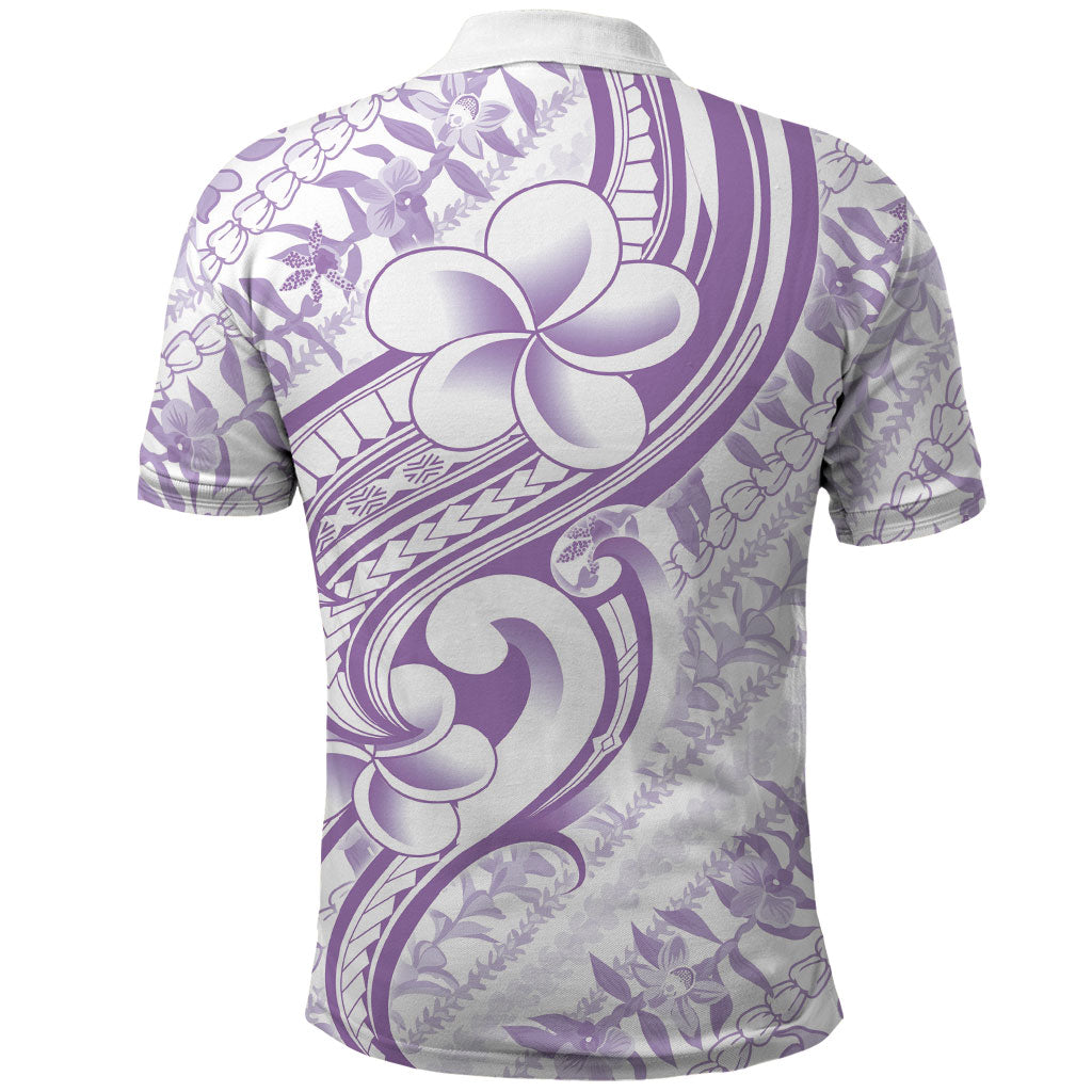 Hawaii Plumeria Pikake Lei – Polo Shirt – Polynesian Tattoo Pattern LT9 - Polynesian Pride
