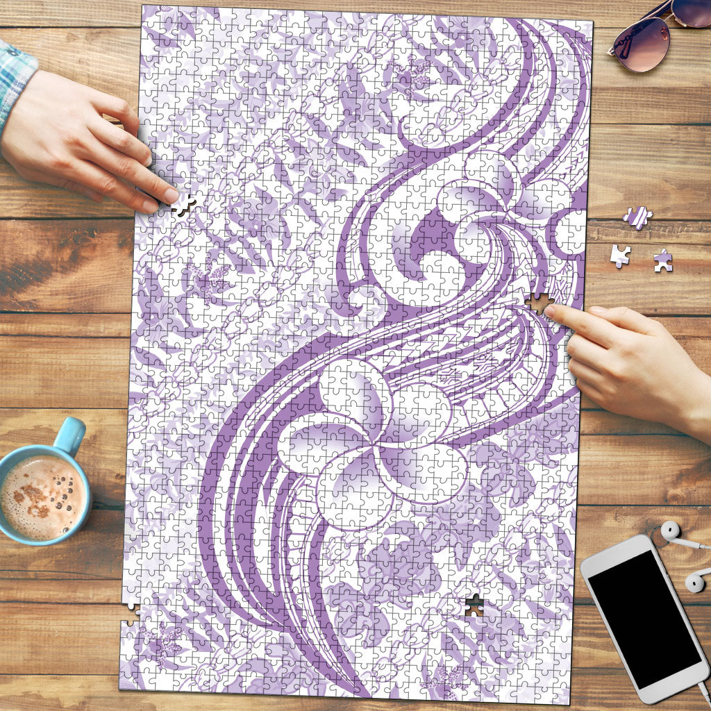 Hawaii Plumeria Lokelani Pikake Lei Puzzle Poni Polynesian Tattoo LT9 Purple - Polynesian Pride