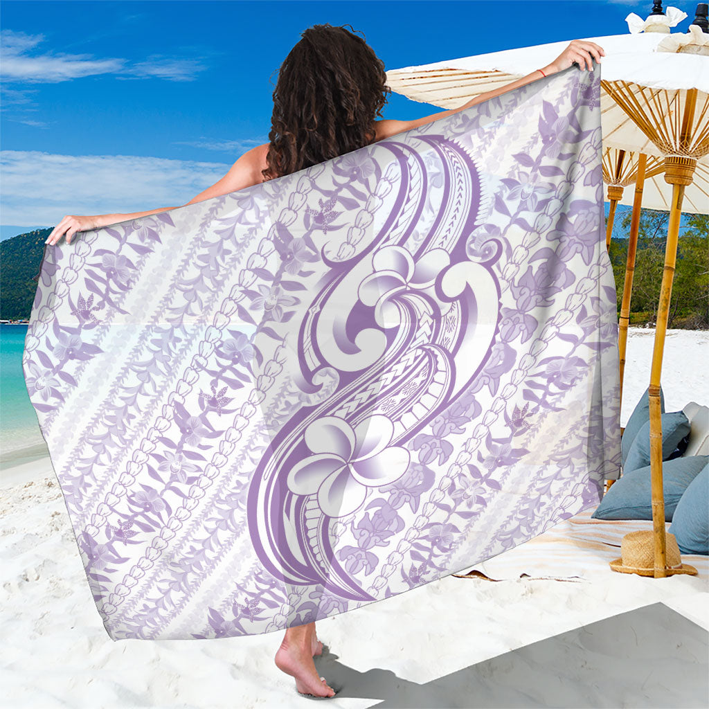 Hawaii Plumeria Lokelani Pikake Lei Sarong Poni Polynesian Tattoo LT9 One Size 44 x 66 inches Purple - Polynesian Pride