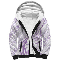 Hawaii Plumeria Lokelani Pikake Lei Sherpa Hoodie Poni Polynesian Tattoo