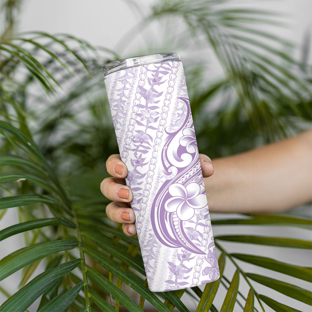Hawaii Plumeria Lokelani Pikake Lei Skinny Tumbler Poni Polynesian Tattoo