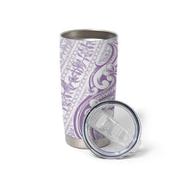 Hawaii Plumeria Lokelani Pikake Lei Tumbler Cup Poni Polynesian Tattoo LT9 - Polynesian Pride