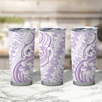 Hawaii Plumeria Lokelani Pikake Lei Tumbler Cup Poni Polynesian Tattoo LT9 - Polynesian Pride