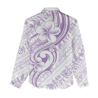 Hawaii Plumeria Lokelani Pikake Lei Women Casual Shirt Poni Polynesian Tattoo