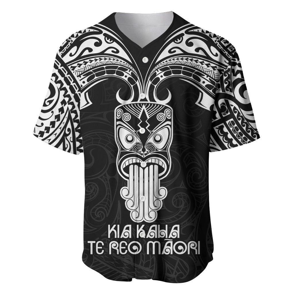 New Zealand Te Reo Maori Baseball Jersey Kia Kaha Maori Language Week Black Style LT9 Black - Polynesian Pride