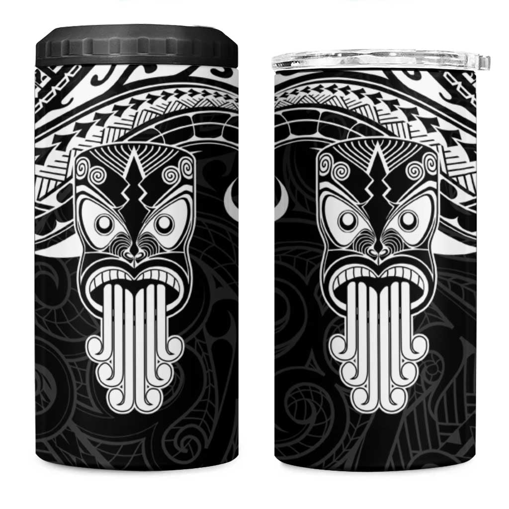 New Zealand Te Reo Maori 4 in 1 Can Cooler Tumbler Kia Kaha Maori Language Week Black Style