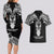 New Zealand Te Reo Maori Couples Matching Long Sleeve Bodycon Dress and Hawaiian Shirt Kia Kaha Maori Language Week Black Style LT9 - Polynesian Pride