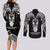 New Zealand Te Reo Maori Couples Matching Long Sleeve Bodycon Dress and Long Sleeve Button Shirts Kia Kaha Maori Language Week Black Style LT9 - Polynesian Pride