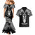 New Zealand Te Reo Maori Couples Matching Mermaid Dress and Hawaiian Shirt Kia Kaha Maori Language Week Black Style LT9 - Polynesian Pride