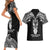 New Zealand Te Reo Maori Couples Matching Short Sleeve Bodycon Dress and Hawaiian Shirt Kia Kaha Maori Language Week Black Style LT9 - Polynesian Pride