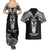 New Zealand Te Reo Maori Couples Matching Summer Maxi Dress and Hawaiian Shirt Kia Kaha Maori Language Week Black Style LT9 - Polynesian Pride