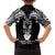 New Zealand Te Reo Maori Family Matching Off Shoulder Long Sleeve Dress and Hawaiian Shirt Kia Kaha Maori Language Week Black Style LT9 - Polynesian Pride