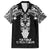 New Zealand Te Reo Maori Family Matching Off Shoulder Long Sleeve Dress and Hawaiian Shirt Kia Kaha Maori Language Week Black Style LT9 Dad's Shirt - Short Sleeve Black - Polynesian Pride