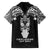 New Zealand Te Reo Maori Family Matching Off Shoulder Long Sleeve Dress and Hawaiian Shirt Kia Kaha Maori Language Week Black Style LT9 - Polynesian Pride