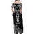 New Zealand Te Reo Maori Family Matching Off Shoulder Maxi Dress and Hawaiian Shirt Kia Kaha Maori Language Week Black Style LT9 - Polynesian Pride