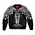 New Zealand Te Reo Maori Sleeve Zip Bomber Jacket Kia Kaha Maori Language Week Black Style LT9 Unisex Black - Polynesian Pride
