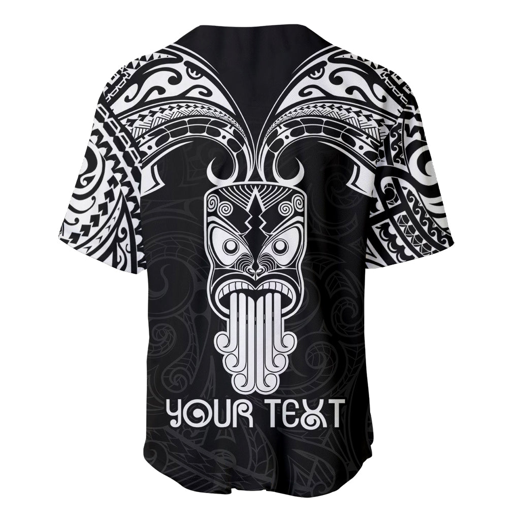 Personalised New Zealand Te Reo Maori Baseball Jersey Kia Kaha Maori Language Week Black Style LT9 - Polynesian Pride