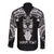 Personalised New Zealand Te Reo Maori Long Sleeve Button Shirt Kia Kaha Maori Language Week Black Style LT9 - Polynesian Pride