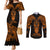 Personalised New Zealand Te Reo Maori Couples Matching Mermaid Dress and Long Sleeve Button Shirts Kia Kaha Maori Language Week Gold Style LT9 Gold - Polynesian Pride