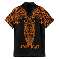 Personalised New Zealand Te Reo Maori Family Matching Long Sleeve Bodycon Dress and Hawaiian Shirt Kia Kaha Maori Language Week Gold Style LT9 - Polynesian Pride