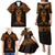 Personalised New Zealand Te Reo Maori Family Matching Puletasi Dress and Hawaiian Shirt Kia Kaha Maori Language Week Gold Style LT9 - Polynesian Pride