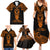 Personalised New Zealand Te Reo Maori Family Matching Summer Maxi Dress and Hawaiian Shirt Kia Kaha Maori Language Week Gold Style LT9 - Polynesian Pride