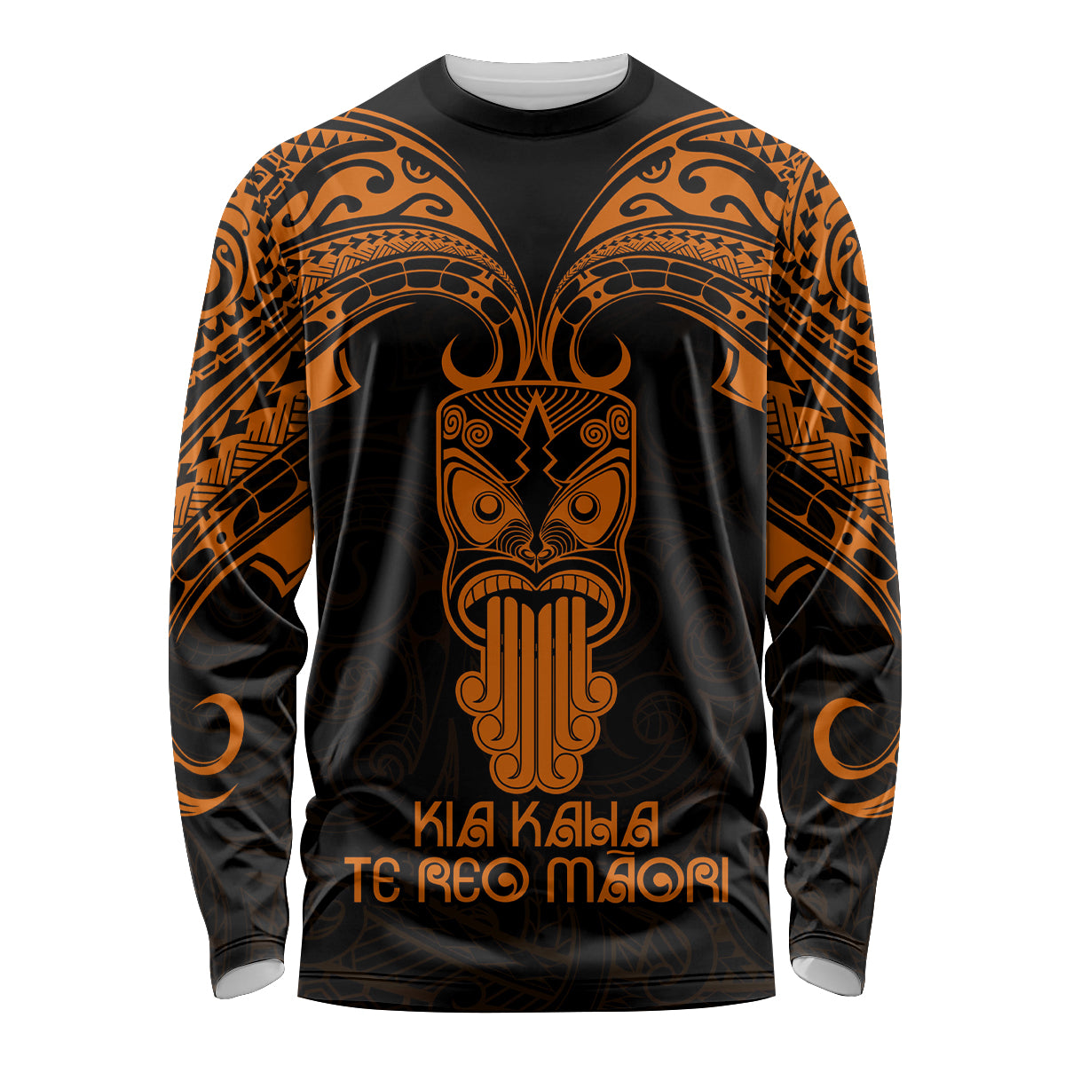 Personalised New Zealand Te Reo Maori Long Sleeve Shirt Kia Kaha Maori Language Week Gold Style LT9 Unisex Gold - Polynesian Pride