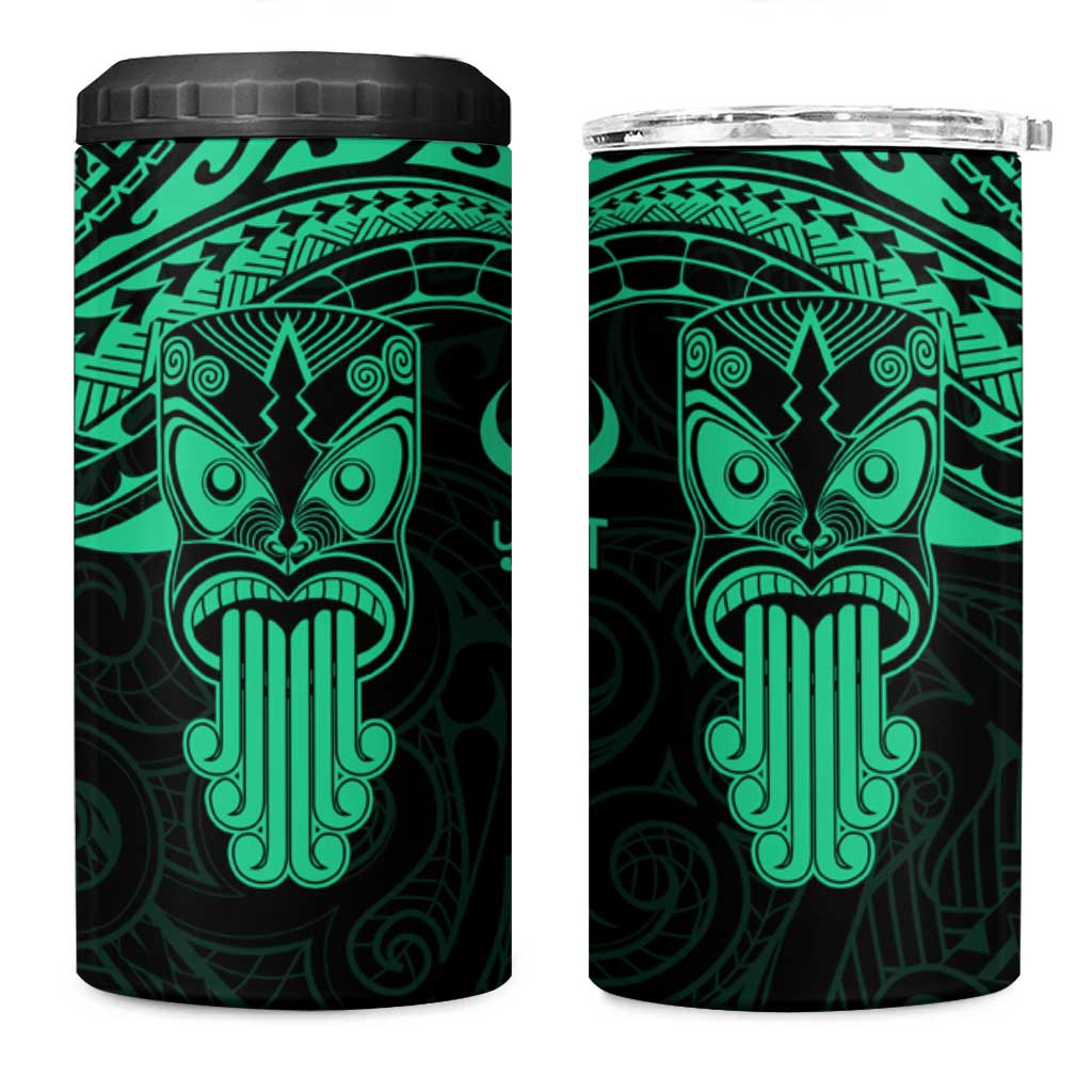 Personalised New Zealand Te Reo Maori 4 in 1 Can Cooler Tumbler Kia Kaha Maori Language Week Green Style