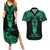 Personalised New Zealand Te Reo Maori Couples Matching Summer Maxi Dress and Hawaiian Shirt Kia Kaha Maori Language Week Green Style LT9 Green - Polynesian Pride