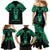 Personalised New Zealand Te Reo Maori Family Matching Mermaid Dress and Hawaiian Shirt Kia Kaha Maori Language Week Green Style LT9 - Polynesian Pride