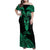 Personalised New Zealand Te Reo Maori Family Matching Off Shoulder Maxi Dress and Hawaiian Shirt Kia Kaha Maori Language Week Green Style LT9 Mom's Dress Green - Polynesian Pride