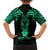 Personalised New Zealand Te Reo Maori Family Matching Off Shoulder Short Dress and Hawaiian Shirt Kia Kaha Maori Language Week Green Style LT9 - Polynesian Pride