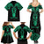 Personalised New Zealand Te Reo Maori Family Matching Summer Maxi Dress and Hawaiian Shirt Kia Kaha Maori Language Week Green Style LT9 - Polynesian Pride