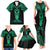 Personalised New Zealand Te Reo Maori Family Matching Tank Maxi Dress and Hawaiian Shirt Kia Kaha Maori Language Week Green Style LT9 - Polynesian Pride