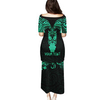 Personalised New Zealand Te Reo Maori Puletasi Kia Kaha Maori Language Week Green Style LT9 - Polynesian Pride