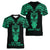 Personalised New Zealand Te Reo Maori Women V Neck T Shirt Kia Kaha Maori Language Week Green Style LT9 - Polynesian Pride