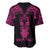 Personalised New Zealand Te Reo Maori Baseball Jersey Kia Kaha Maori Language Week Pink Style LT9 - Polynesian Pride