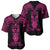 Personalised New Zealand Te Reo Maori Baseball Jersey Kia Kaha Maori Language Week Pink Style LT9 - Polynesian Pride