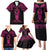 Personalised New Zealand Te Reo Maori Family Matching Puletasi Dress and Hawaiian Shirt Kia Kaha Maori Language Week Pink Style LT9 - Polynesian Pride