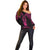Personalised New Zealand Te Reo Maori Off Shoulder Sweater Kia Kaha Maori Language Week Pink Style LT9 - Polynesian Pride