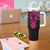 Personalised New Zealand Te Reo Maori Tumbler With Handle Kia Kaha Maori Language Week Pink Style