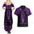 Personalised New Zealand Te Reo Maori Couples Matching Summer Maxi Dress and Hawaiian Shirt Kia Kaha Maori Language Week Purple Style LT9 - Polynesian Pride