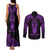 Personalised New Zealand Te Reo Maori Couples Matching Tank Maxi Dress and Long Sleeve Button Shirts Kia Kaha Maori Language Week Purple Style LT9 - Polynesian Pride