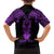 Personalised New Zealand Te Reo Maori Family Matching Off Shoulder Long Sleeve Dress and Hawaiian Shirt Kia Kaha Maori Language Week Purple Style LT9 - Polynesian Pride