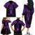 Personalised New Zealand Te Reo Maori Family Matching Off Shoulder Long Sleeve Dress and Hawaiian Shirt Kia Kaha Maori Language Week Purple Style LT9 - Polynesian Pride