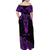 Personalised New Zealand Te Reo Maori Family Matching Off Shoulder Maxi Dress and Hawaiian Shirt Kia Kaha Maori Language Week Purple Style LT9 - Polynesian Pride