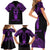 Personalised New Zealand Te Reo Maori Family Matching Short Sleeve Bodycon Dress and Hawaiian Shirt Kia Kaha Maori Language Week Purple Style LT9 - Polynesian Pride