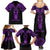 Personalised New Zealand Te Reo Maori Family Matching Summer Maxi Dress and Hawaiian Shirt Kia Kaha Maori Language Week Purple Style LT9 - Polynesian Pride