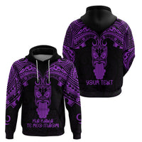 Personalised New Zealand Te Reo Maori Hoodie Kia Kaha Maori Language Week Purple Style LT9 - Polynesian Pride