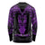 Personalised New Zealand Te Reo Maori Long Sleeve Shirt Kia Kaha Maori Language Week Purple Style LT9 - Polynesian Pride